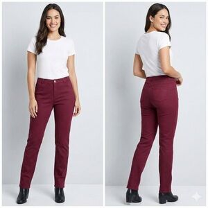 JVINI Women's Burgundy Skinny Pants